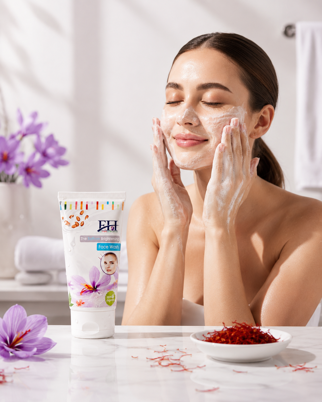 The Saffron brightening face wash